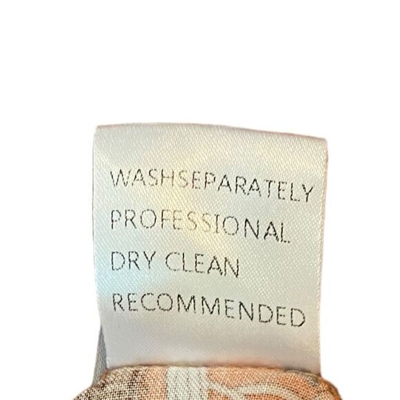 Boho Orange Floral Relaxed Flowy Peasant Sleeves Front Tie ‘60s Vibe Dress - Picture 8 of 8